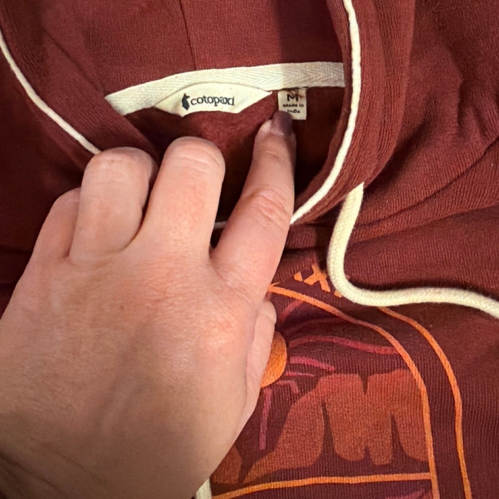 Cotopaxi Maroon Gear For Good Graphic Hoodie Sweatshirt Womens Medium Burgundy - Picture 5 of 5